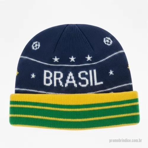 Gorro personalizado - Gorro de Lã, fabricados por encomendas com personalização em Jacquard direto na trama