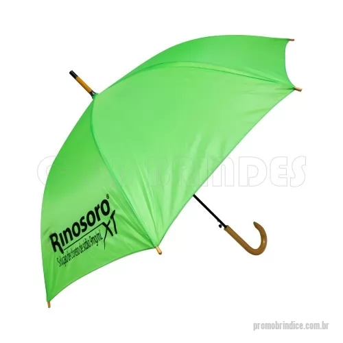 Guarda chuva personalizada - Guarda-chuva. Poliéster 190T. Pega em madeira. Abertura automática. Disponível em várias cores. Gravação da logomarca em 1 cor já incluso.