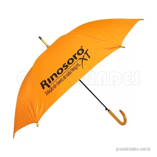 Guarda chuva personalizada - Guarda-chuva. Poliéster 190T. Pega em madeira. Abertura automática. Disponível em várias cores. Gravação da logomarca em 1 cor já incluso.