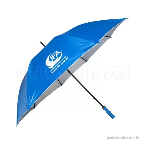 Guarda chuva personalizada - Guarda Chuva Portaria, cabo reto. Disponível em várias cores. Gravação da logomarca em 1 cor em 2 gomos já inclusa.  29  X 8 varetas duplas. Tamanho: Aprox. 140/150 cm de envergadura.