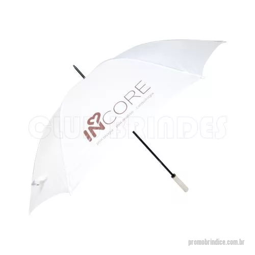 Guarda chuva personalizada - Guarda Chuva Portaria, cabo reto. Disponível em várias cores. Gravação da logomarca em 1 cor em 2 gomos já inclusa.  29  X 8 varetas duplas. Tamanho: Aprox. 140/150 cm de envergadura.