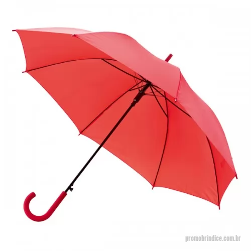 Guarda chuva personalizada - Guarda-chuva de abertura automática com 104cm diâmetro confeccionado em poliéster resistente 190T. Empunhadura revestida de borracha. Dimensões: ø10,4 | 83cm. Disponível nas cores: preto, vermelho, azul escuro e verde.