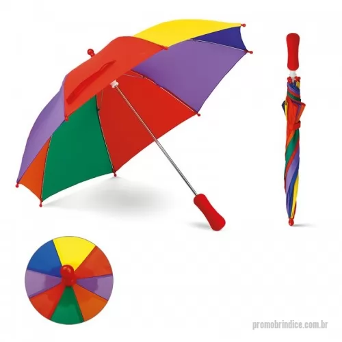 Guarda chuva personalizada - Guarda-chuva para criança em Poliéster. Pega em EVA. ø680x550 mm