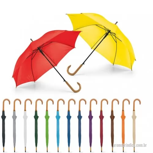 Guarda chuva personalizada - Guarda-chuva. Poliéster 190T. Pega em madeira. Abertura automática. Medidas: ø1040 mm | 885 mm