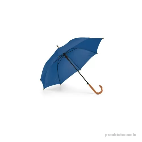 Guarda chuva personalizada - Guarda-chuva em poliéster 190T com haste em metal e pega em madeira e abertura automática. 1040 x 885 mm