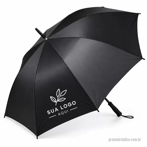 Guarda chuva personalizada - Guarda-chuva em poliéster com abertura automática, estrutura metálica com oito varetas e pegador em plástico com alça de nylon fixa na extremidade.  Altura :  83 cm  Largura :  4,5 cm