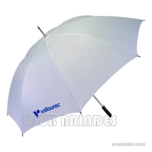 Guarda chuva personalizada - Guarda Chuva Portaria, cabo reto. Disponível em várias cores. Gravação da logomarca em 1 cor em 2 gomos já inclusa.  29  X 8 varetas duplas. Tamanho: Aprox. 140/150 cm de envergadura.