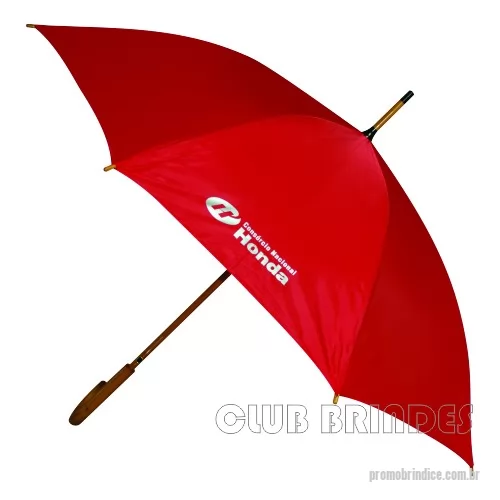 Guarda chuva personalizada - Guarda Chuva Colonial longo, nylon especial liso, cabo curvo em madeira, automático. Disponível em várias cores. Gravação da logomarca em 1 cor em 2 gomos já inclusa.  23  X 8 varetas. Tamanho: 120 cm de envergadura.