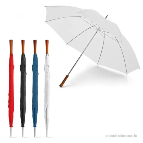 Guarda chuva personalizada - Guarda-chuva de golfe  Guarda-chuva de golfe. Poliéster 190T. Pega em madeira. ø1270 mm