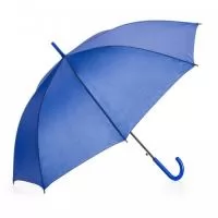 Guarda-chuva com tecido de nylon e abertura automática, basta acionar o botão inferior. Possui 8 varetas pretas de aço, pegador e bico superior de plástico.