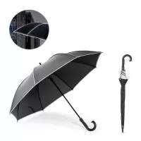 Guarda-chuva de 27" em poliéster 100% reciclado pongee 190T à prova de vento