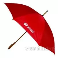 Guarda Chuva Colonial longo, nylon especial liso, cabo curvo em madeira, automático. Disponível em várias cores. Gravação da logomarca em 1 cor em 2 gomos já inclusa.  23  X 8 varetas. Tamanho: 120 cm de envergadura.