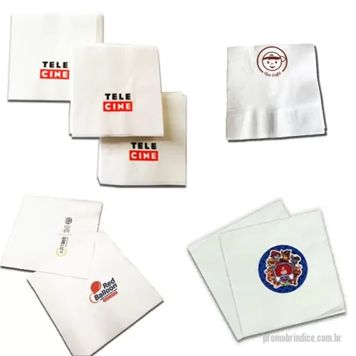 Guardanapo descartável personalizado - Pequenas quantidades em ate 24 hs Medidas - Aberto: 23,0 x 23,0 cm  - Fechado: 11,5 x 11,5 cm   Material - Folha dupla  - Cor branca  Área de impressão - Até 5,0 x 5,0 cm   