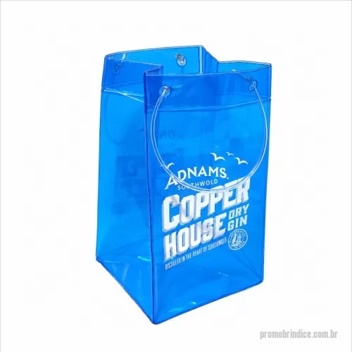 Ice Bag personalizado - ICE BAG PERSONALIZADA COM ALÇA CANUDO - PVC - MEDIDA: 15X27X15                