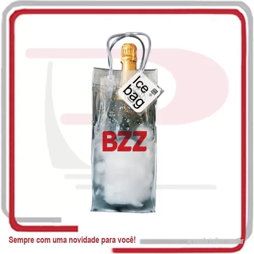 Ice Bag personalizado - Ice Bag Cooler 1 Garrafa Alça Canudo 12x12x25