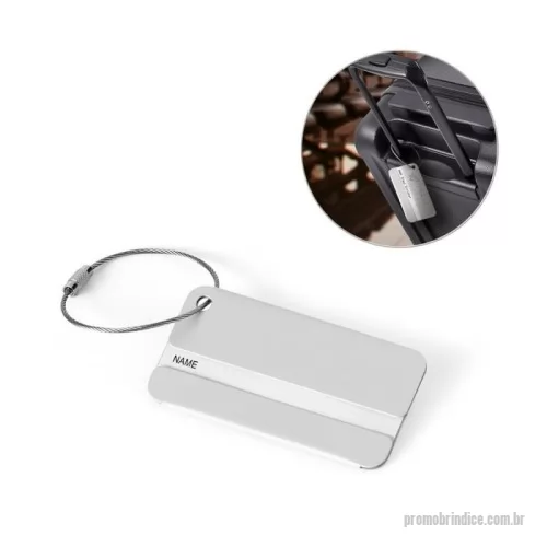 Identificador de bagagem e mala personalizado - Identificador de bagagem em alumínio com cordão. Ideal para malas de viagem.