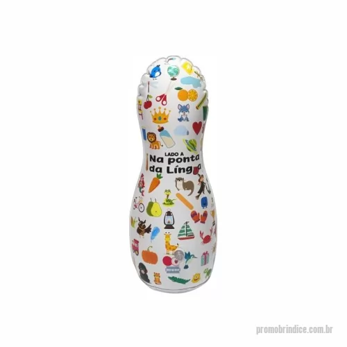 João Bobo personalizado - João bobo teimoso Inflável com gel - personalizado - medida: 17,5x32