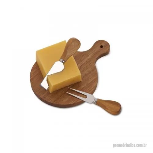 Kit acessórios para queijo ecológico personalizado - Kit Queijo 3 Peças Personalizado