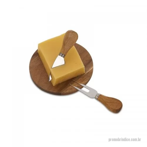 Kit acessórios para queijo ecológico personalizado - Kit Queijo 3 Pe?as Personalizado