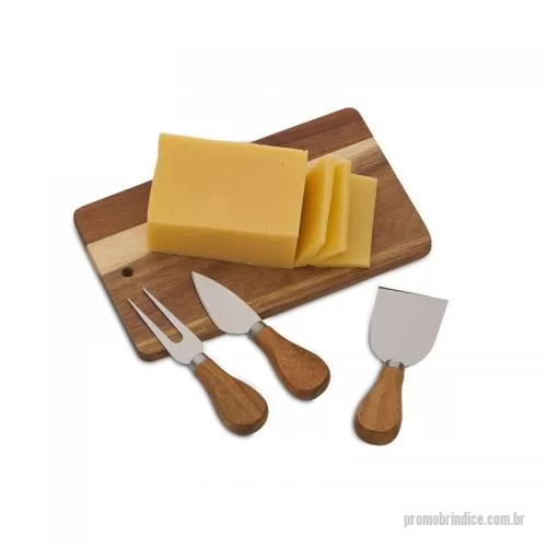 Kit acessórios para queijo ecológico personalizado - Kit Queijo 4 Peças Personalizado