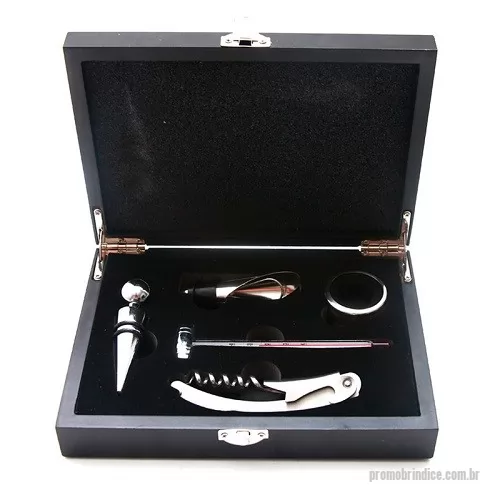 Kit acessórios para vinho personalizado - Kit Vinho 5 Peças
