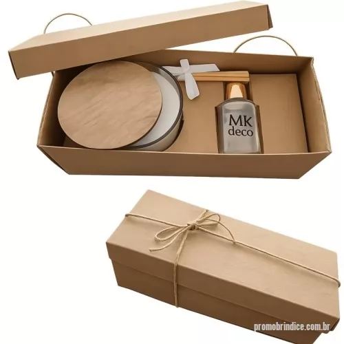Kit aromático personalizado - Kit contendo 1 vela aromática com personalização no vidro e um aromatizador de vareta 40ml na caixa kraft envolta com rami e tag