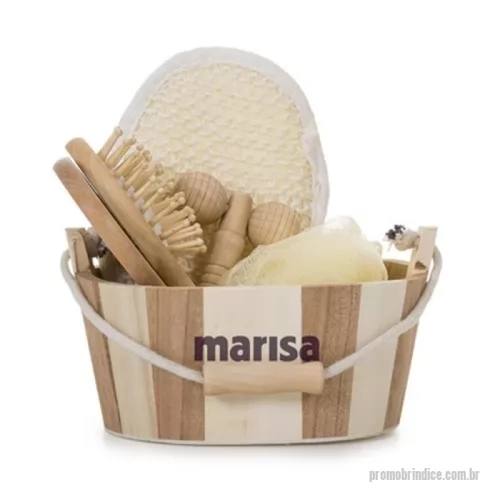 Kit banho personalizado - it banho (spa) 5 peças escova de cabelo + espelho + bucha de toque suave + bucha de sisal + massageador