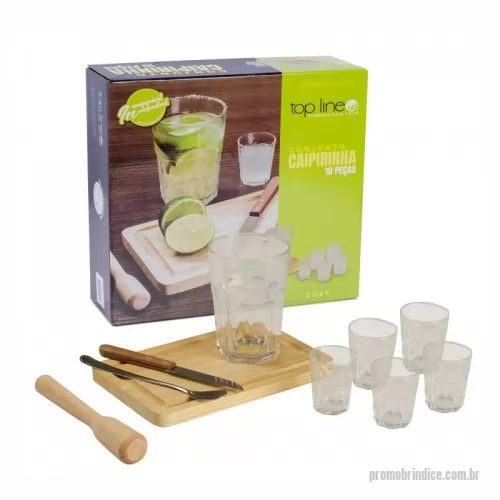 Kit bebidas personalizado - Kit Gastronomia Caipirinha 10 p?s