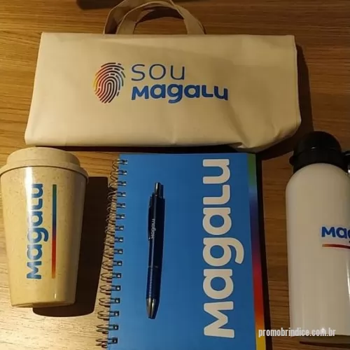 Kit Boas Vindas personalizado - Somos fabricantes de brindes personalizados.Montamos o kit com produtos têxtil,eletônico,bem estar