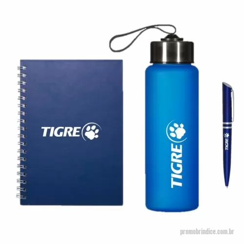 Kit Boas Vindas personalizado - Kit treinamento contendo 1 Caderno, 1 Squeeze e 1 Caneta. ideal para treinamentos, palestras e congressos. 