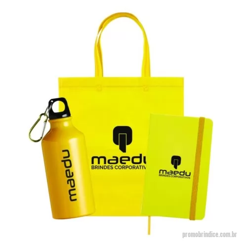Kit Boas Vindas personalizado - Kit Boas Vindas para Empresa Personalizado de acordo com a necessidade. Contém Sacola, Caderno e Garrafa de Alumínio