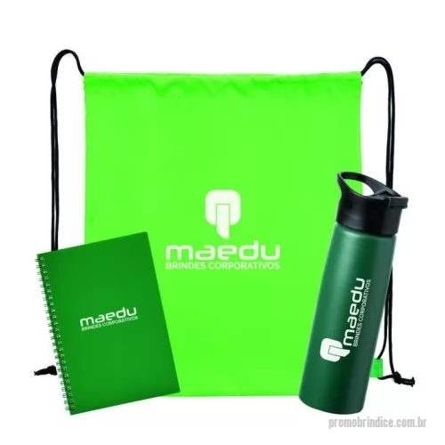 Kit Boas Vindas personalizado - Kit Boas Vindas para Empresa Personalizado de acordo com a necessidade. Contém Mochila Saco, Caderno e Garrafa de Alumínio.