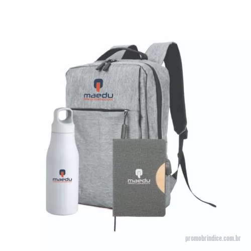 Kit Boas Vindas personalizado - * Kit Boas Vindas para Empresa Personalizado de acordo com a necessidade.   Contém 1 Mochila, 1 Caderno e 1 Garrafa de Inox