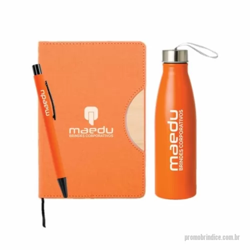 Kit Boas Vindas personalizado - * Kit Boas Vindas para Empresa Personalizado de acordo com a necessidade.  * Contém Caneta, Caderno e Garrafa de Alumínio