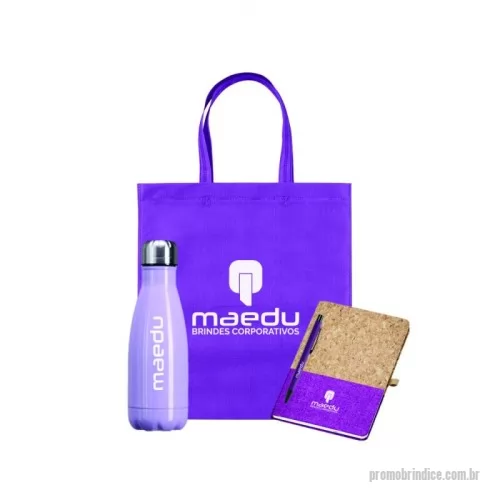 Kit Boas Vindas personalizado - Kit Boas Vindas para Empresa Personalizado de acordo com a necessidade.  Contém Sacola, Caderno e Garrafa de Inox