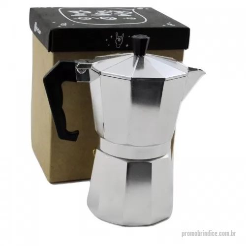 Kit café personalizado - Kit Café personalizado em caixa de papel, Cafeteira Italiana 6 doses.