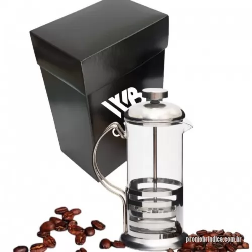 Kit café personalizado - 1 Cafeteira Francesa de vidro 600ml lyon com tampa e base de inox hauskraft 1 Caixa