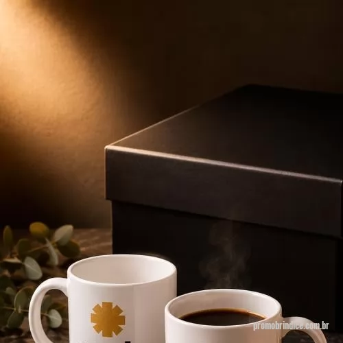 Kit café personalizado - Kit Café Caffè Nero com 2 canecas de cerâmica de 350ml, travessa e 2 colheres em bambu, café moído especial personalizado de 250g e caixa para presente assinada Youdu.