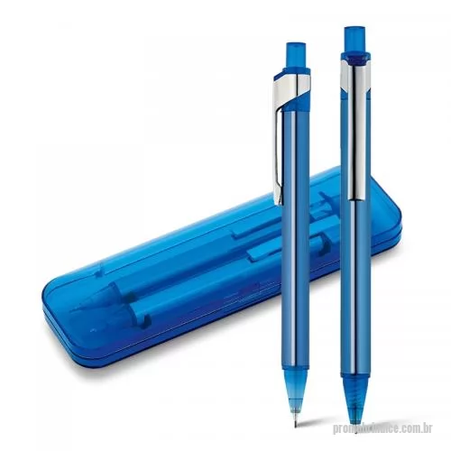 Kit caneta e lapiseira personalizado - Conjunto de Caneta Esferográfica e Lapiseira Personalizada