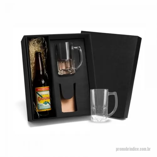 Kit cerveja personalizado - Jogo com 2 canecas de vidro para Cerveja, com espaço para a garrafa NÃO ACOMPANHA GARRAFA. Capacidade: 340ml cada.