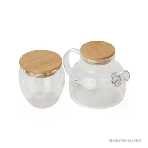 Kit chá personalizado - Kit Chá - Bule e Copo para Brindes