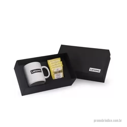 Kit chá personalizado - 1 Caixa Duplex 1 Caneca 3 Unidades de Chá Twinings