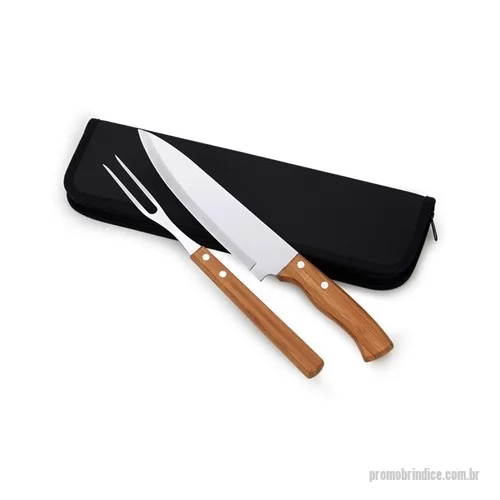 Kit churrasco personalizado - 1 faca com cabo de madeira 9