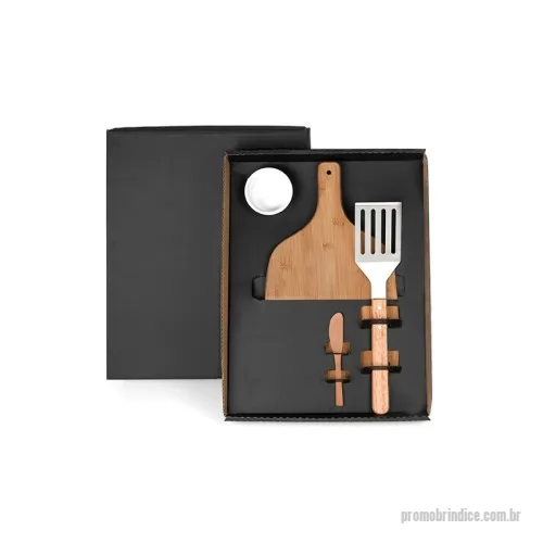 Kit churrasco personalizado - Kit Churrasco 4 Peças Personalizado