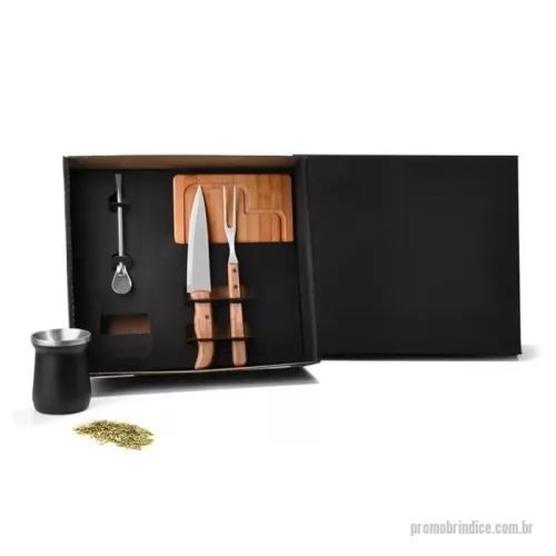 Kit churrasco personalizado - Kit Para Churrasco / Chimarrão / Terere - 5 Pçs Promocional