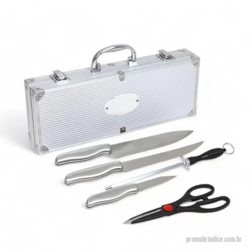 Kit churrasco personalizado - Kit Churrasco 5 Peças Personalizado