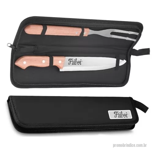 Kit churrasco personalizado - Estojo para churrasco com faca 8