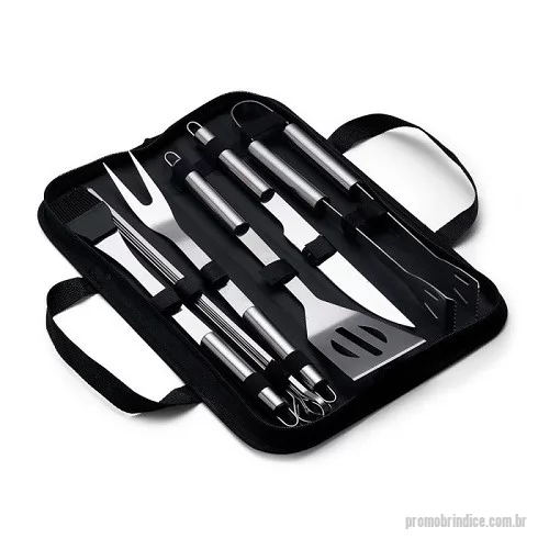 Kit churrasco personalizado - Kit Churrasco 9 Peças