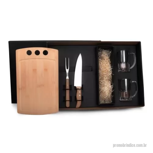 Kit churrasco personalizado - Kit Churrasco E Cerveja - 5 Peças.