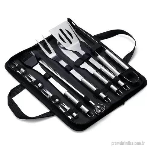 Kit churrasco personalizado - Kit Churrasco 17 Peças  37,2 x 13,1 cm